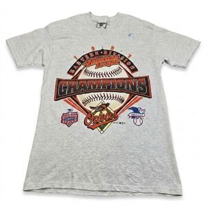 Vintage 1997 Baltimore Orioles‎ Lee Champions T-Shirt Mens Large Gray NWT USA